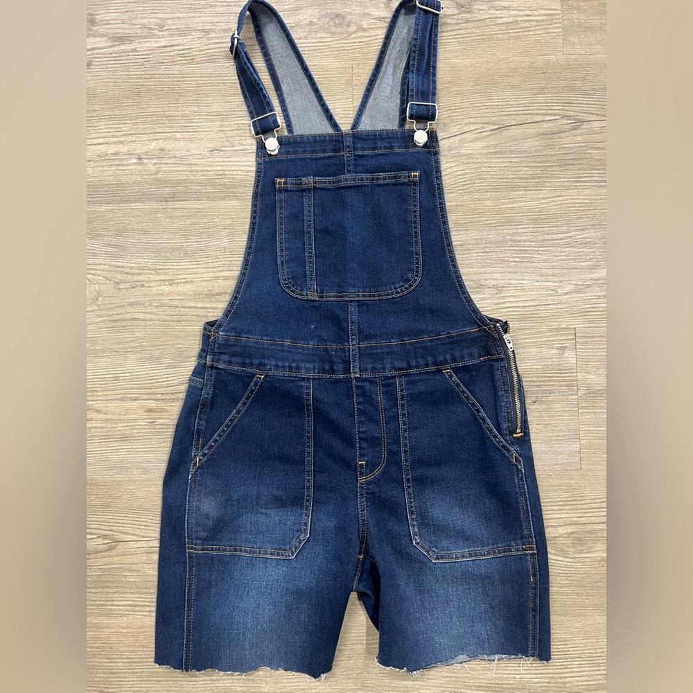 J Crew Denim Overalls Shorts Small